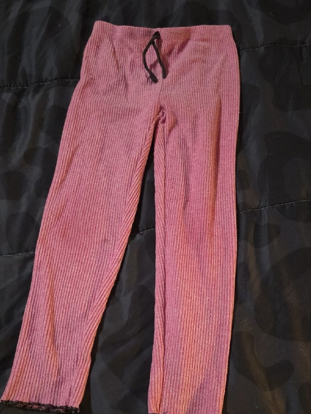 Jessica Simpson Pink Ribbed Long-Sleeve Top with Ruffle Shoulder - Picture 4 of 4
